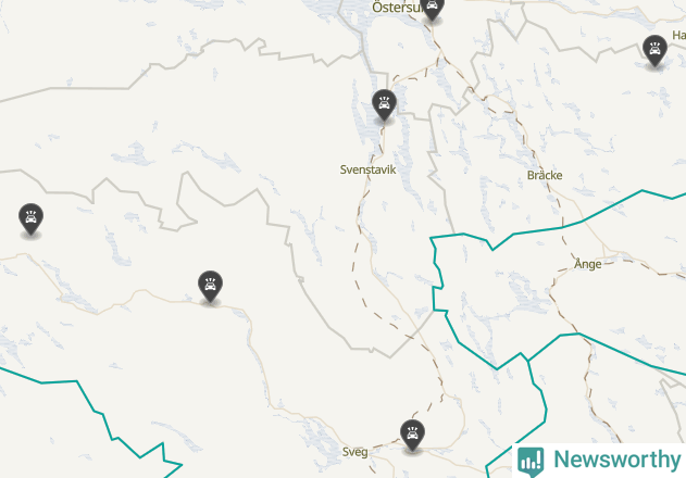 Karta över Jämtlands län