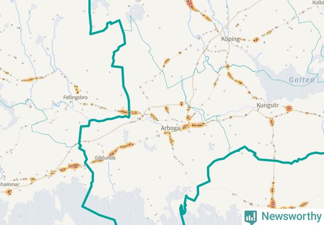 Karta över Arboga kommun