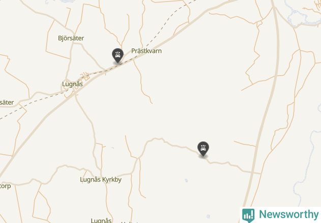 Karta över viltolyckor i Mariestads kommun