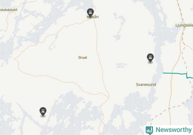 Karta över viltolyckor i Orusts kommun