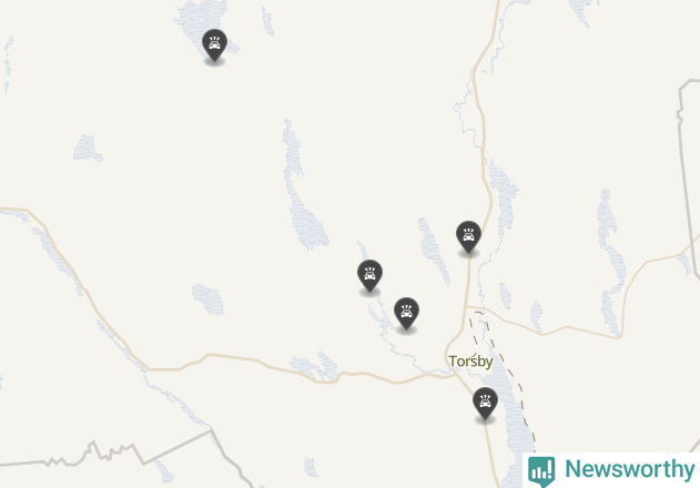 Karta över viltolyckor i Torsby kommun