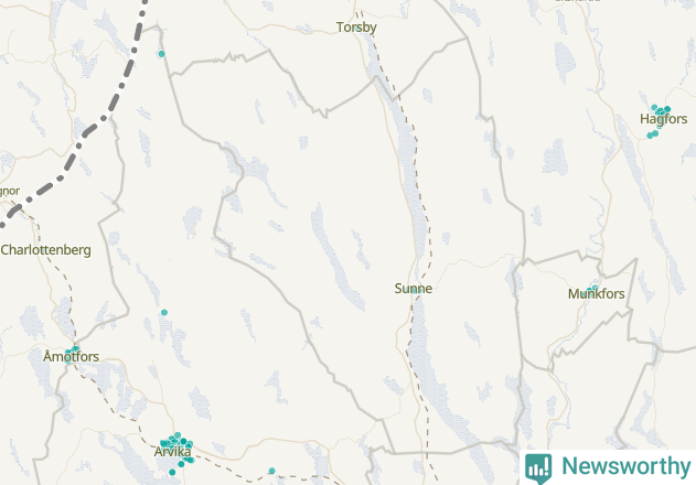 Karta över Sunne kommun