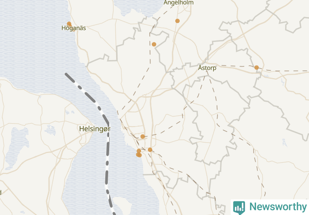Karta över Helsingborgs kommun