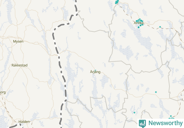 Karta över Årjängs kommun