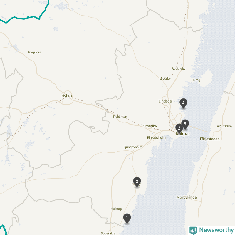 Karta över Kalmar kommun