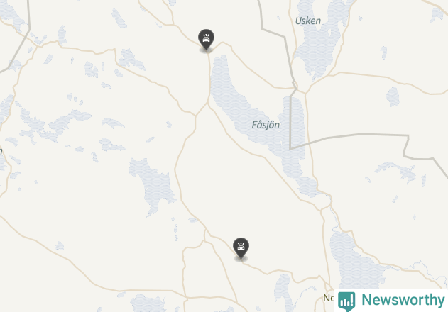 Karta över viltolyckor i Nora kommun