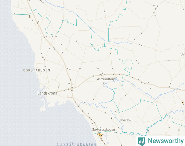 Karta över Landskrona kommun