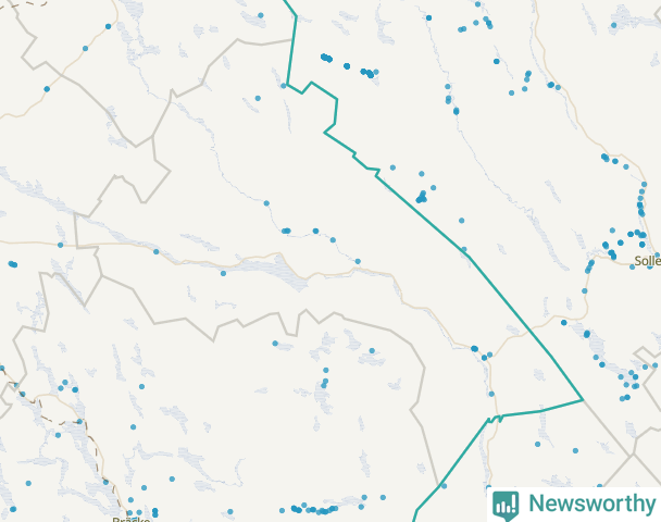 Karta över Ragunda kommun