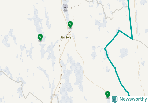 Karta över Storfors kommun