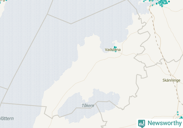 Karta över Vadstena kommun