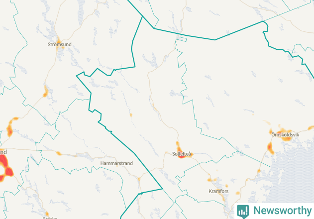 Karta över Sollefteå kommun