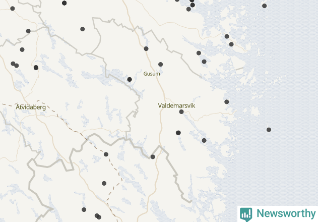 Karta över Valdemarsviks kommun