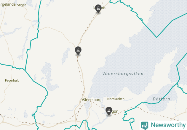 Karta över viltolyckor i Vänersborgs kommun