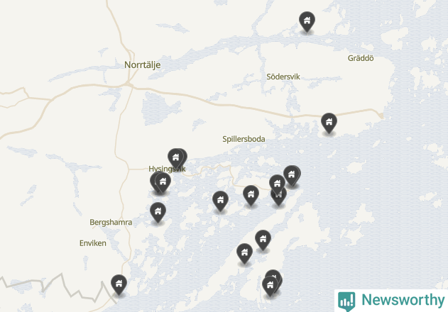 Karta över Norrtälje kommun