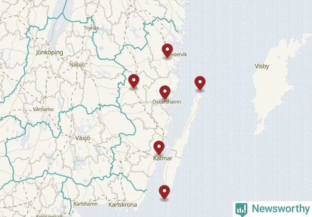 Karta över väderstationer