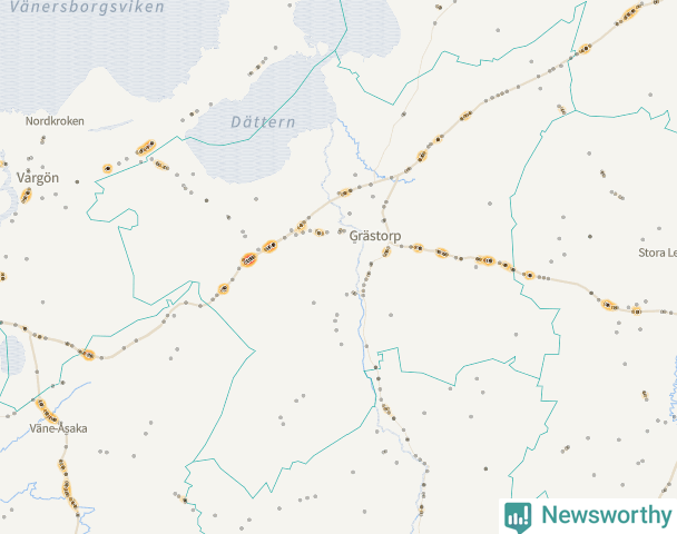 Karta över Grästorps kommun