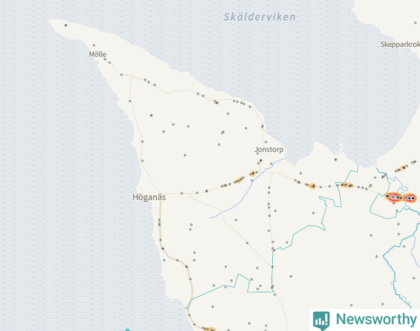 Karta över Höganäs kommun