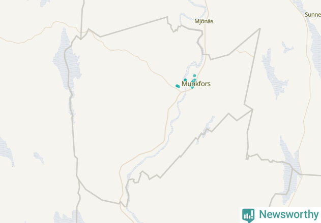 Karta över Munkfors kommun