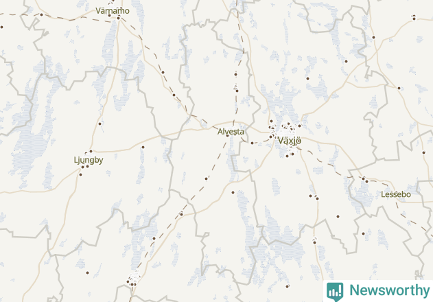 Karta över Alvesta kommun