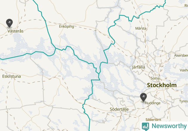 Karta över Lidingö kommun