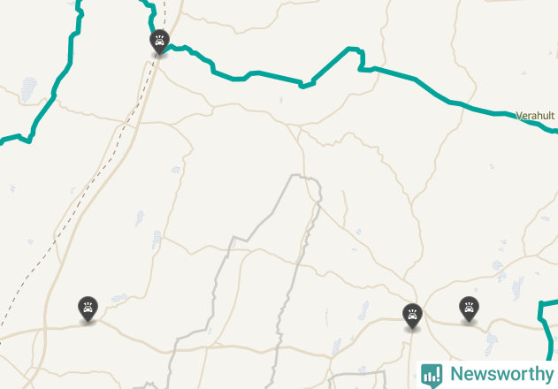 Karta över viltolyckor i Osby kommun