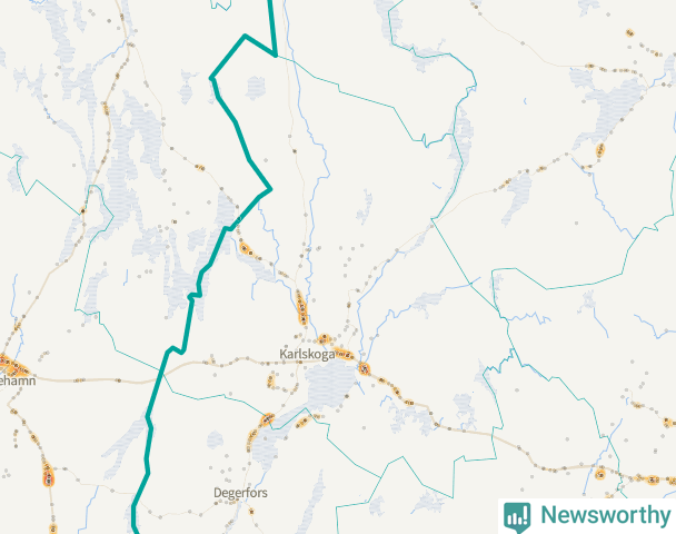 Karta över Karlskoga kommun