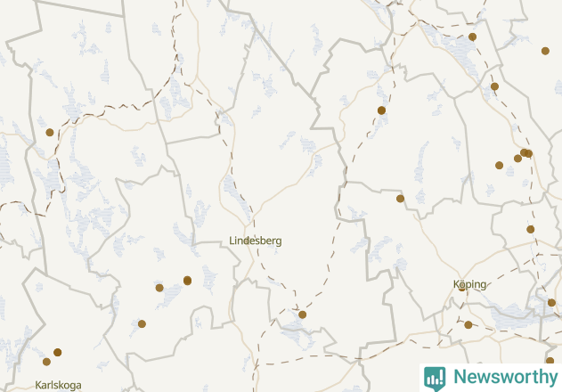 Karta över Lindesbergs kommun
