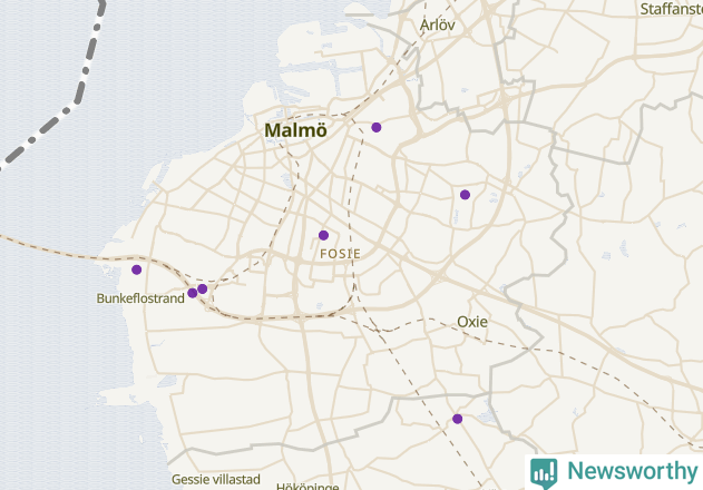 Karta över Malmö kommun