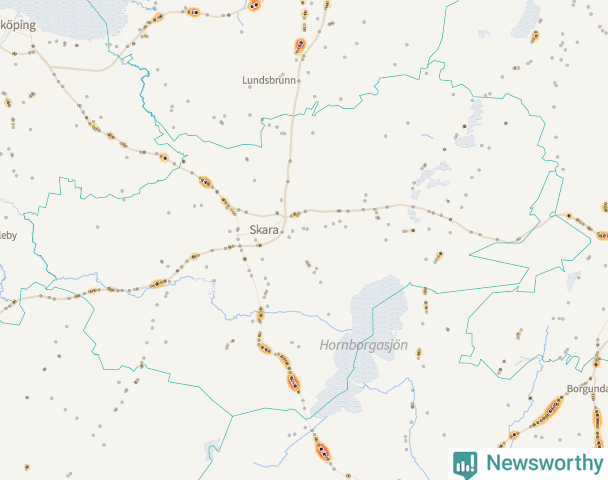 Karta över Skara kommun