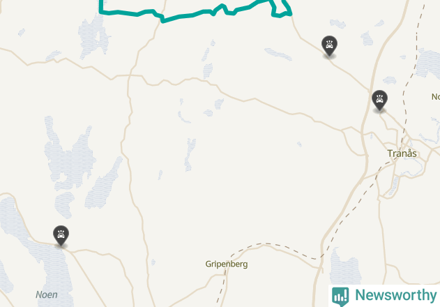 Karta över viltolyckor i Tranås kommun