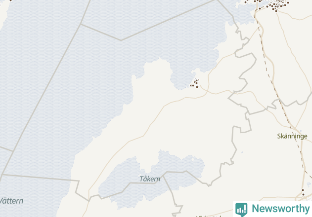 Karta över Vadstena kommun