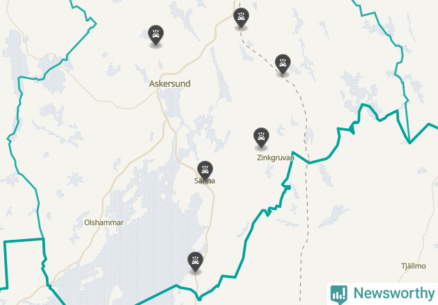 Karta över viltolyckor i Askersunds kommun