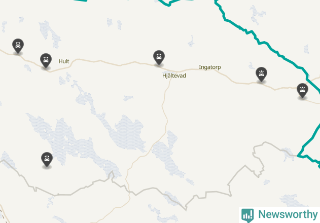 Karta över viltolyckor i Eksjö kommun