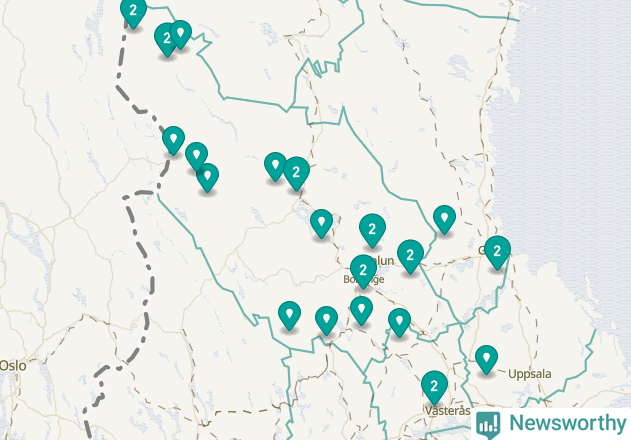 Karta över Hedemora kommun
