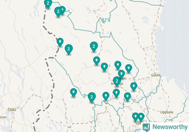 Karta över Ludvika kommun