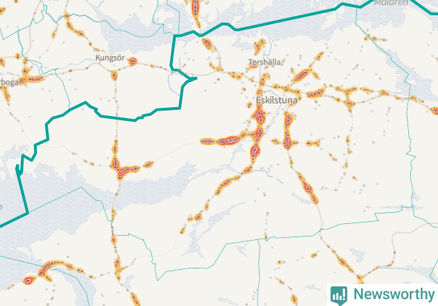 Karta över Eskilstuna kommun