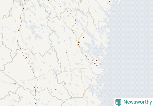 Karta över Västerviks kommun