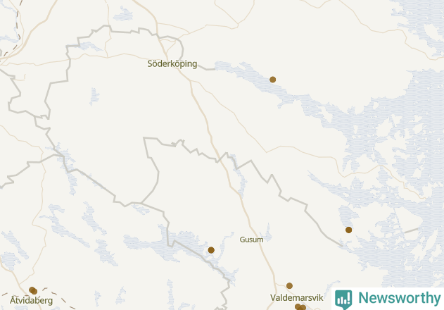 Karta över Söderköpings kommun
