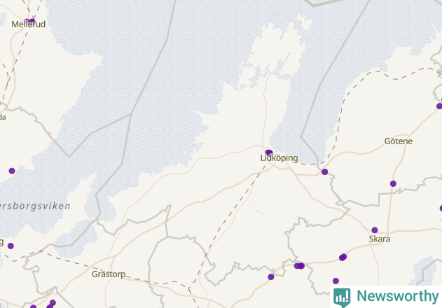 Karta över Lidköpings kommun