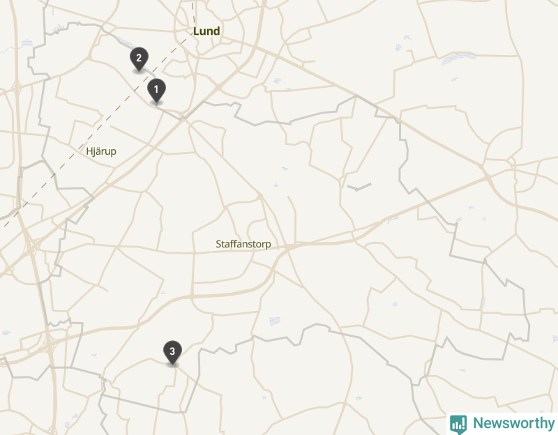 Karta över Staffanstorps kommun