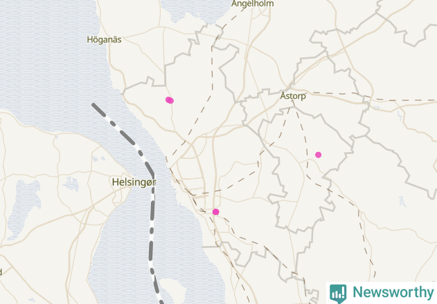 Karta över Helsingborgs kommun