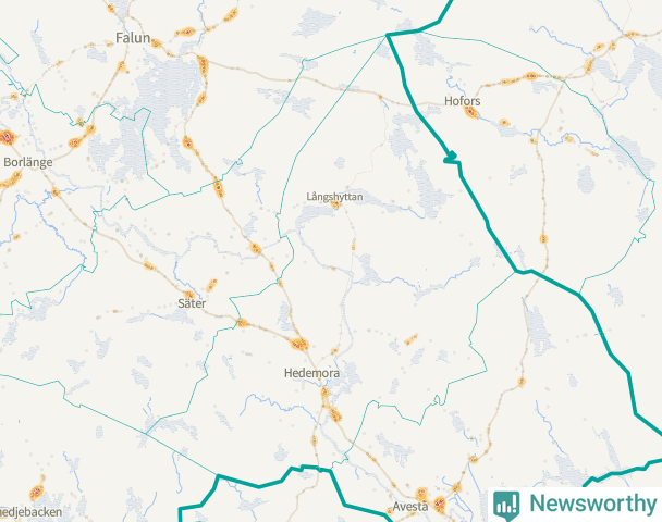 Karta över Hedemora kommun