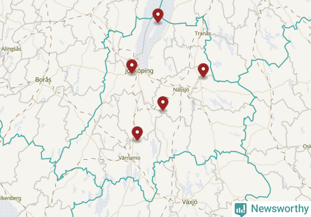 Karta över väderstationer