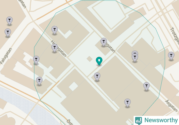 Karta över Falu kommun