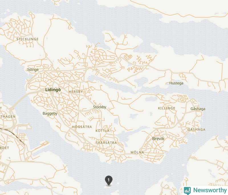 Karta över Lidingö kommun