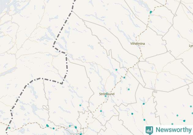 Karta över Strömsunds kommun