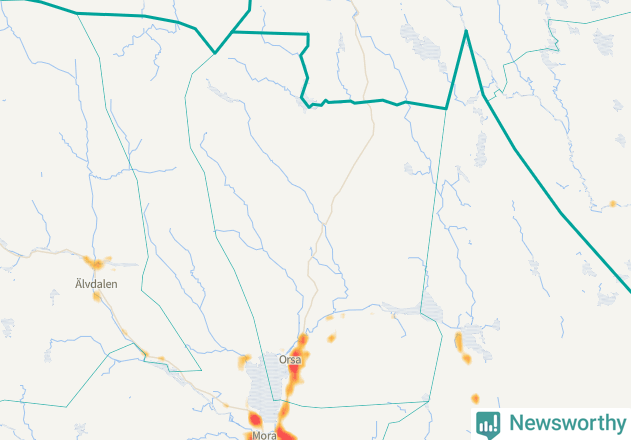 Karta över Orsa kommun