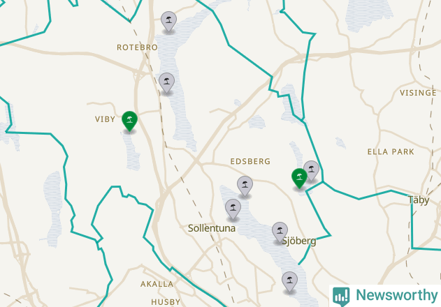 Karta över Sollentuna kommun