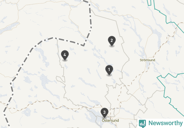 Karta över väderstationer i artikeln