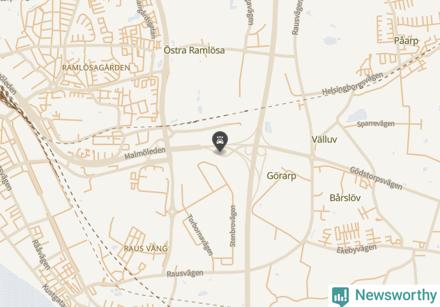 Karta över viltolyckor i Helsingborgs kommun